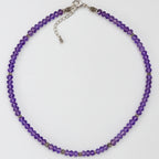 Amethyst & 925 Sterling Silver Necklace | AAA Faceted Gemstone |Luxury Handmade Jewelry