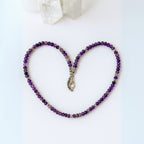 Amethyst Necklace 6mm Faceted Rondelle | Intuition • Wisdom • Protection