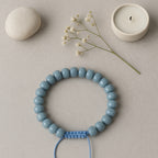 Angelite Macrame Bracelet 4x7mm Rondelle | Celestial Blue • Calm • Peace • Intuition