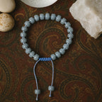 Angelite Macrame Bracelet 4x7mm Rondelle | Celestial Blue • Calm • Peace • Intuition