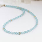 Blue Topaz Necklace 4mm Faceted | Clarity • Vision • Truth