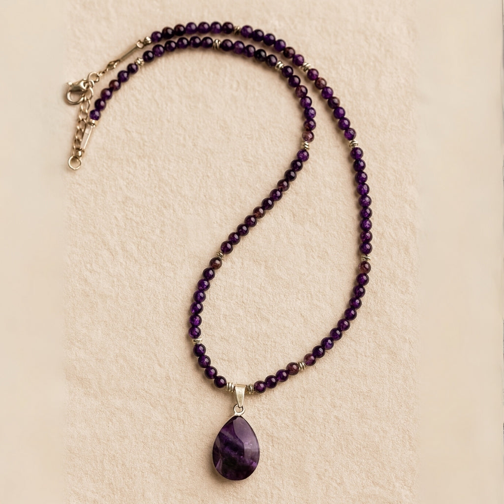 Dreamdrop Amethyst Necklace 4 mm
