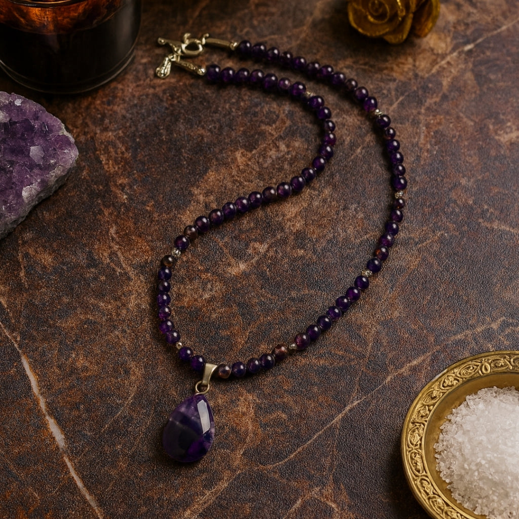 Dreamdrop Amethyst Necklace 4 mm