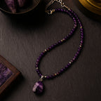 Amethyst Necklace 4 mm