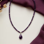 Amethyst Necklace 4 mm