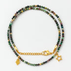 Dainty Chrysoprase Necklace 3 mm | Faceted Natural Chrysoprase • Gold-Plated Accents • Protection • Clarity • Heart Energy • Luxury Handmade Necklace