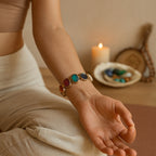 7 Chakra Gemstone Bracelet 925 Sterling Silver | Moonstone Lapis Turquoise Emerald Labradorite Citrine Ruby | Gift for Her