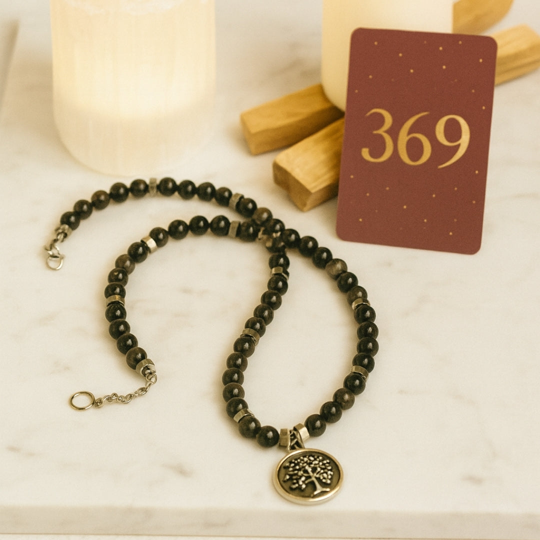 Silver Sheen Obsidian Talisman |