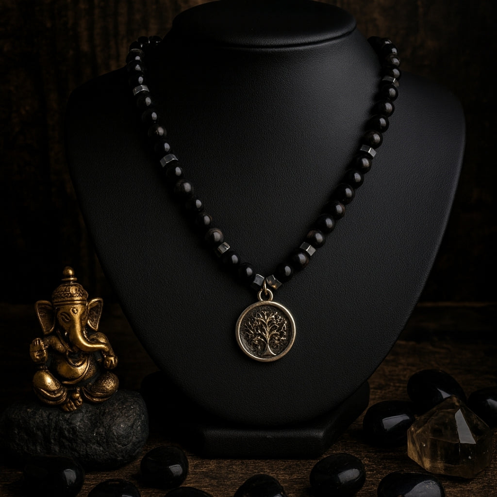 Silver Sheen Obsidian Talisman |