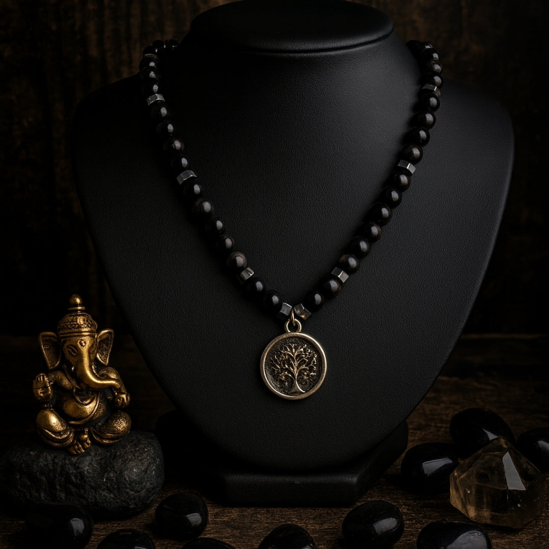 Silver Sheen Obsidian Talisman |