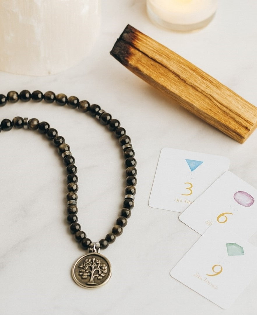 Silver Sheen Obsidian Talisman |