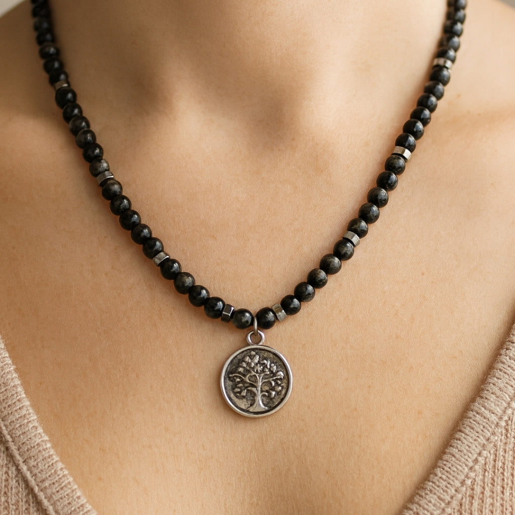 Silver Sheen Obsidian Talisman |