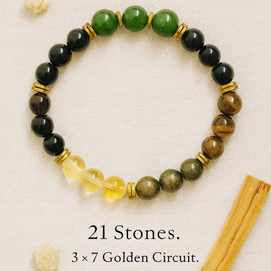 Earthlight Transmutation Circuit Bracelet | 21 Gemstones