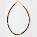 Garnet Necklace 4 mm | Natural Garnet • Gold Accents • Passion • Courage • Grounded Energy