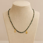 Dainty Chrysoprase Necklace 3 mm | Faceted Natural Chrysoprase • Gold-Plated Accents • Protection • Clarity • Heart Energy • Luxury Handmade Necklace