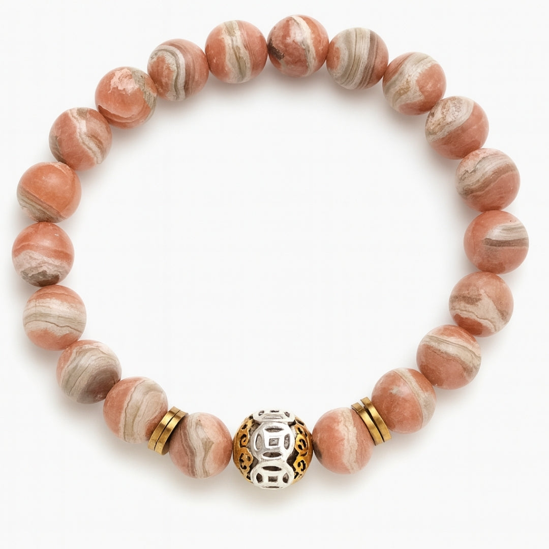 Rare Rhodochrosite Bracelet 9 mm