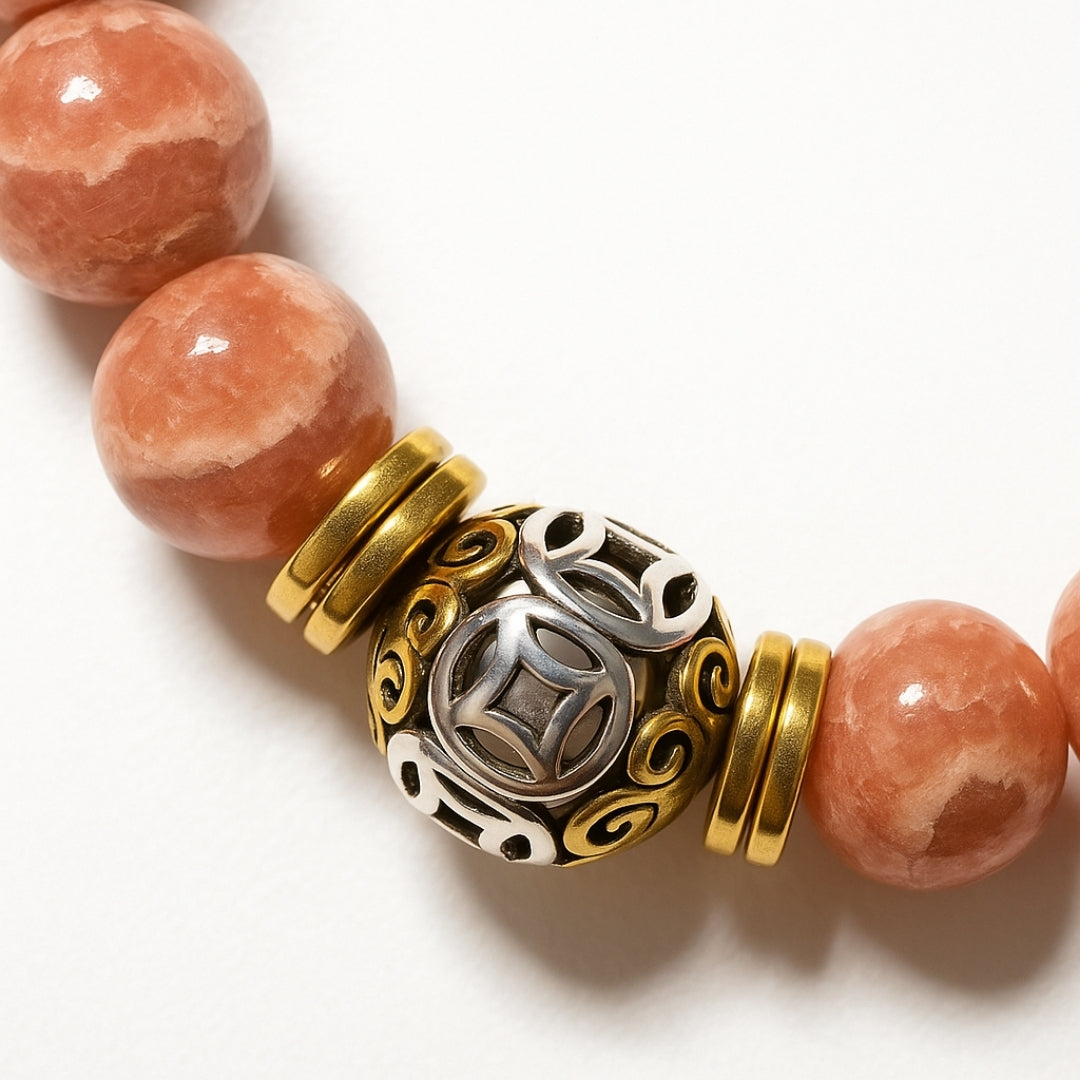 Rare Rhodochrosite Bracelet 9 mm