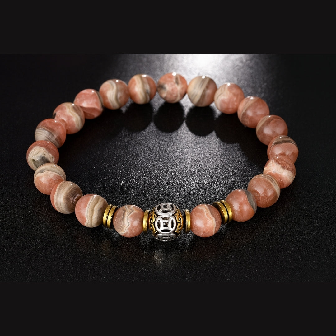 Rare Rhodochrosite Bracelet 9 mm