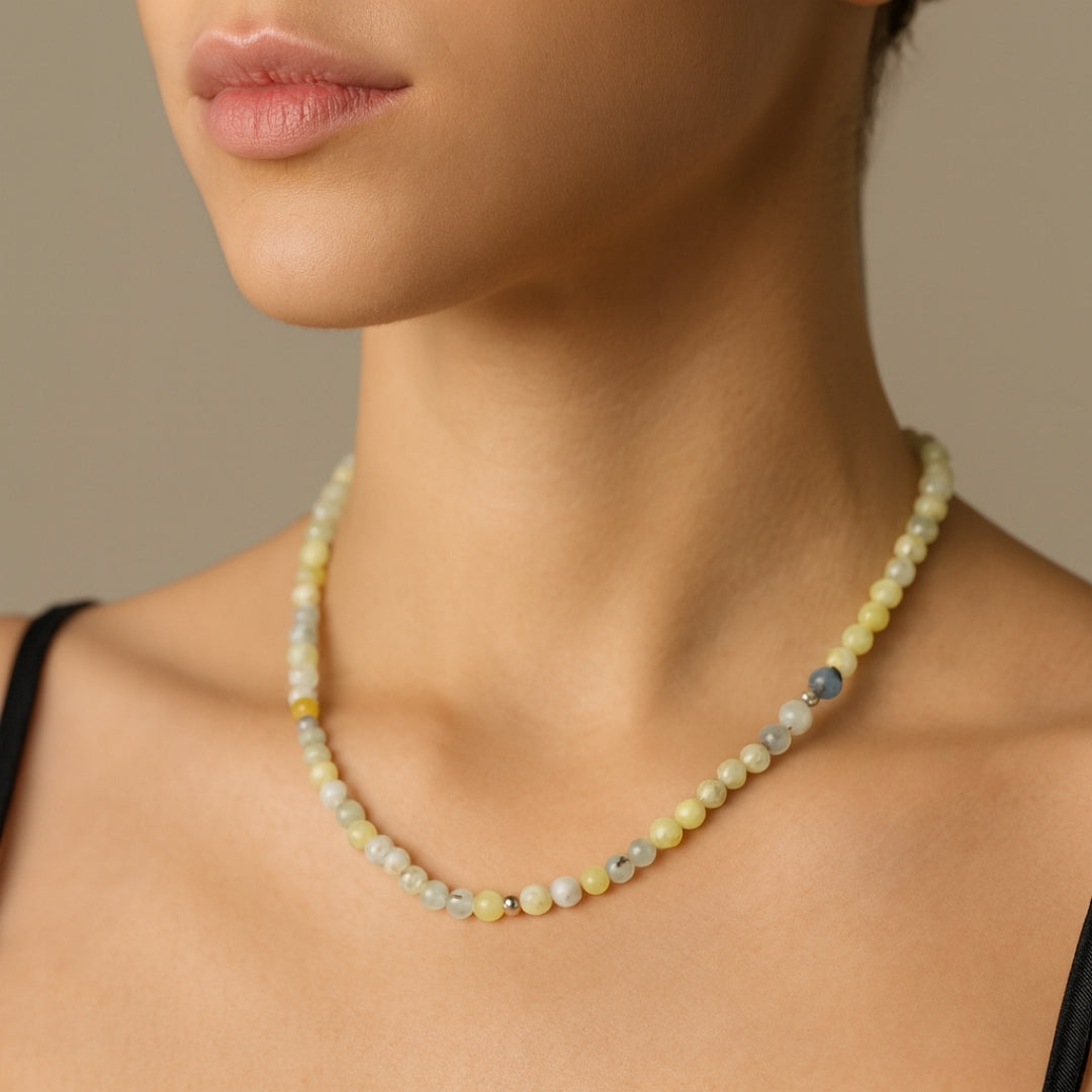 Aquamarine Heliodor Necklace 4 mm | Aurora Codex Collection | Solaris Mare