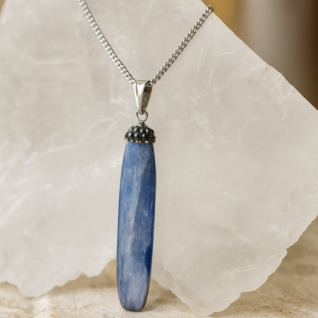 Blue Kyanite Necklace – Natural Crystal Pendant
