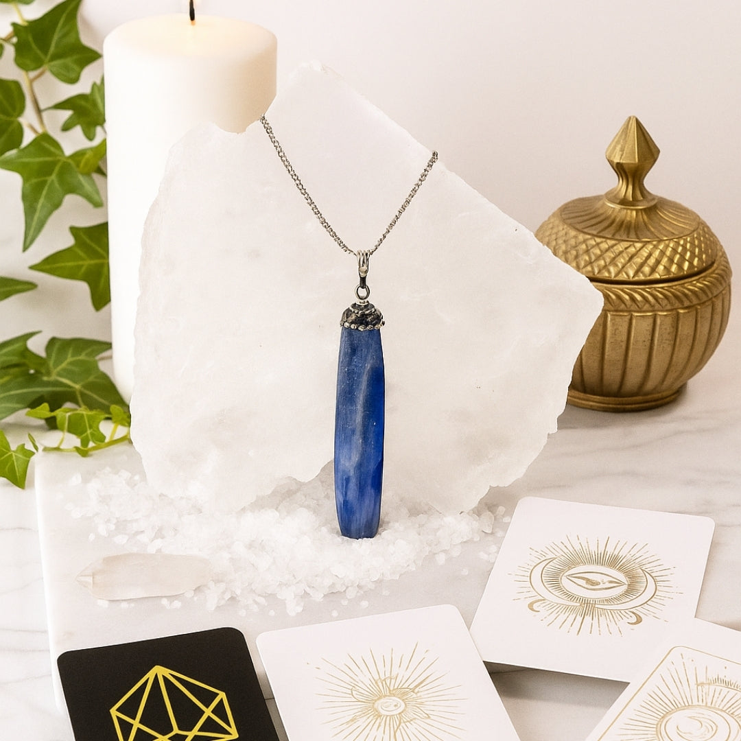 Blue Kyanite Necklace – Natural Crystal Pendant
