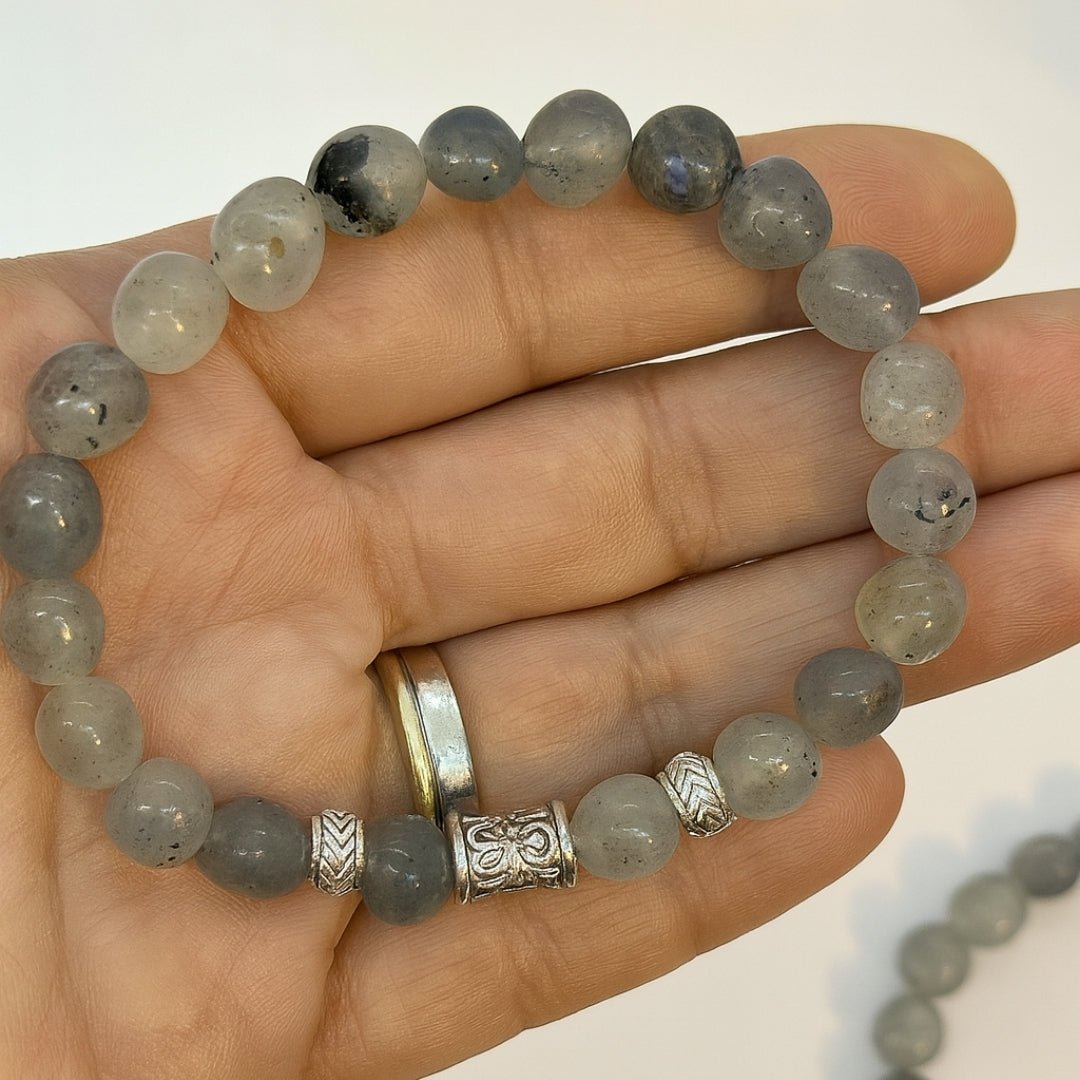 Labradorite Bracelet 8 mm | Gift for Her