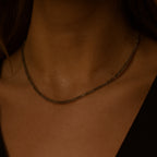 Labradorite Dainty Necklace 3mm Faceted Gemstone