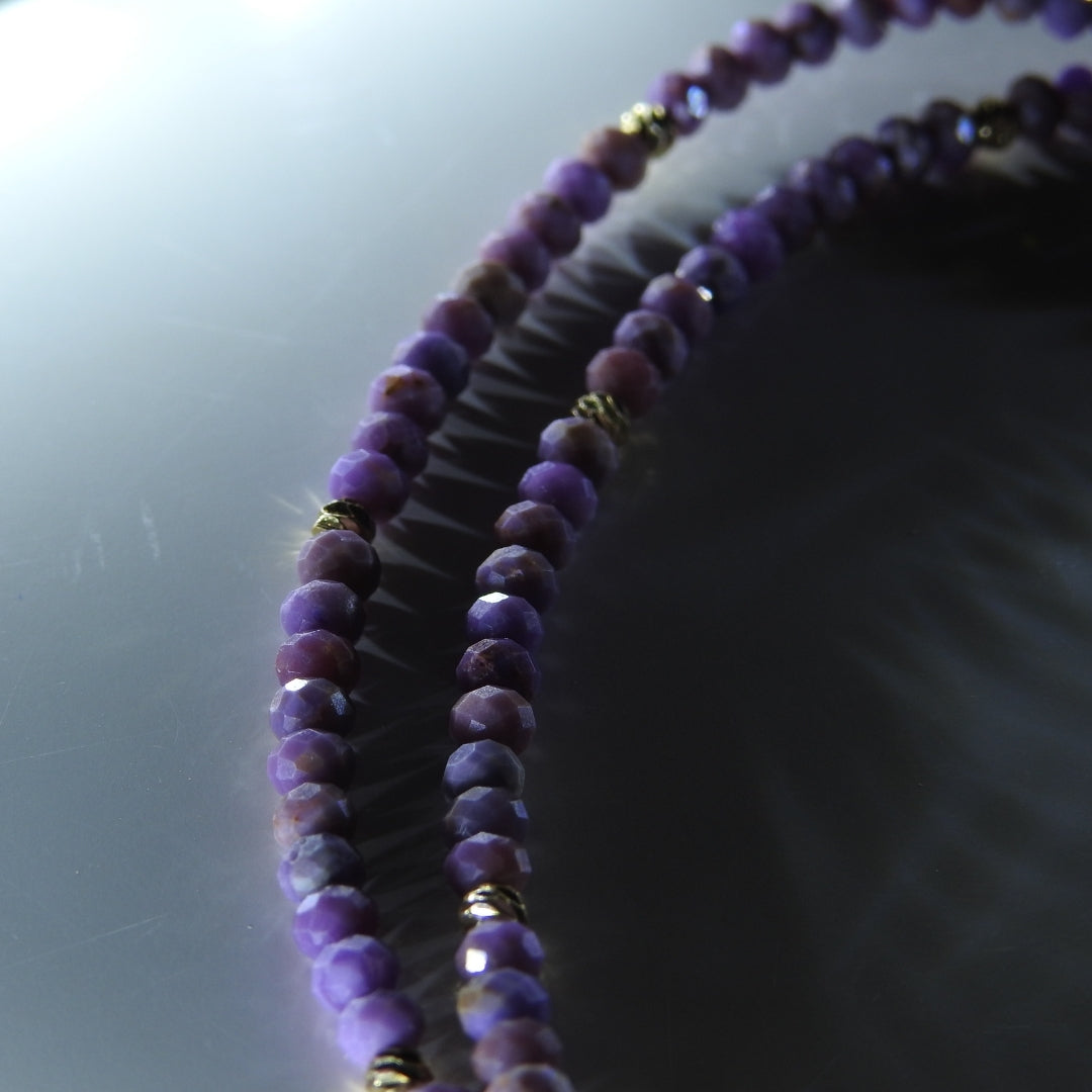Lepidolite Necklace 4 mm | Aurora Calm Spiritual Necklace