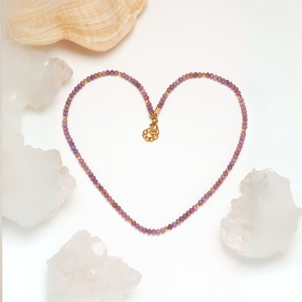 Lepidolite Necklace 4 mm | Aurora Calm Spiritual Necklace