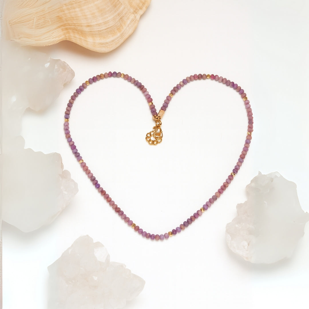 Lepidolite Necklace 4 mm | Aurora Calm Spiritual Necklace