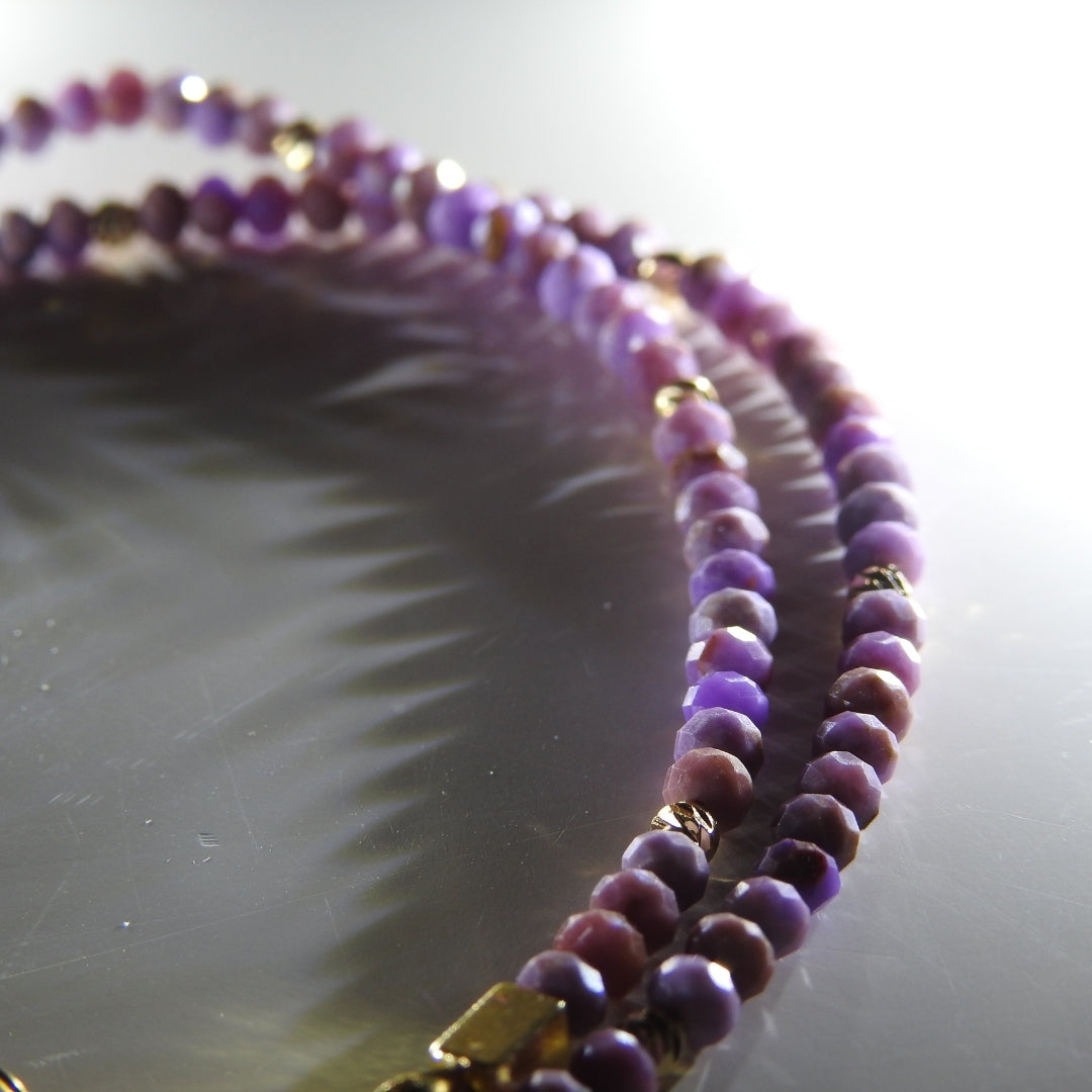 Lepidolite Necklace 4 mm | Aurora Calm Spiritual Necklace