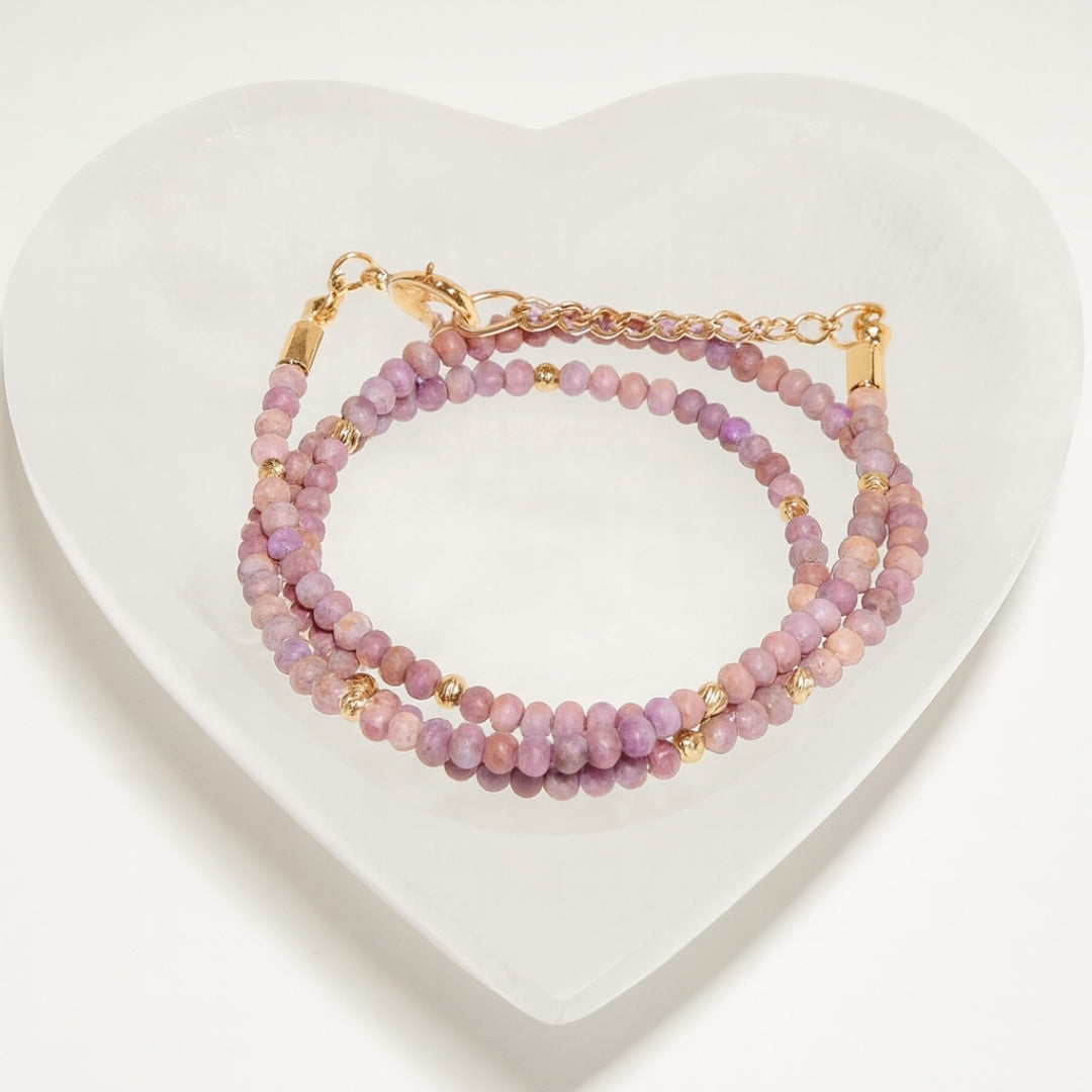 Lepidolite Necklace 4 mm | Aurora Calm Spiritual Necklace
