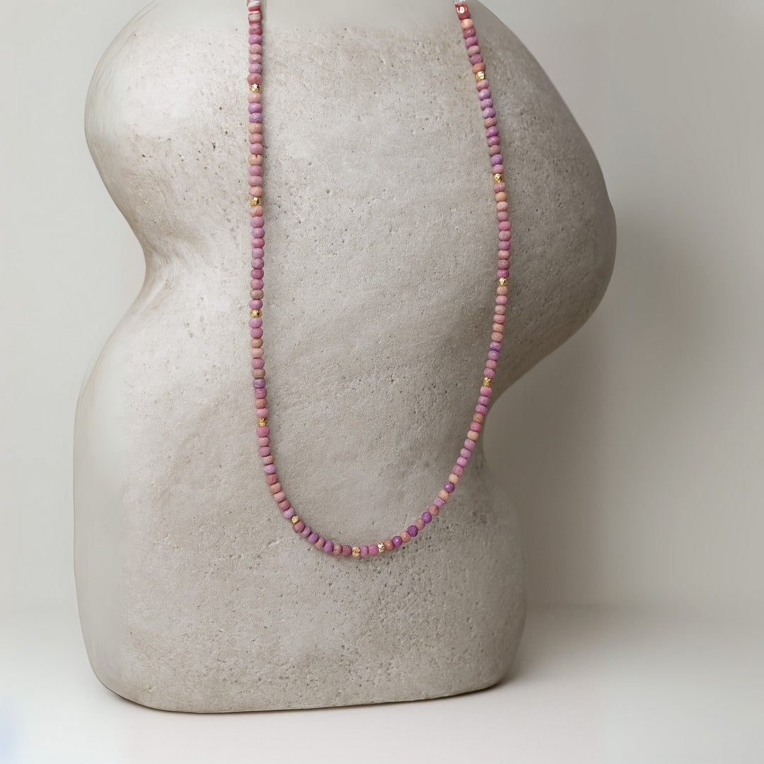 Lepidolite Necklace 4 mm | Aurora Calm Spiritual Necklace