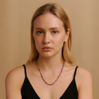 Lepidolite Necklace 4 mm | Emotional Balance • Stress Relief • Renewal Glow