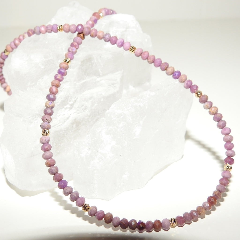Lepidolite Necklace 4 mm | Aurora Calm Spiritual Necklace
