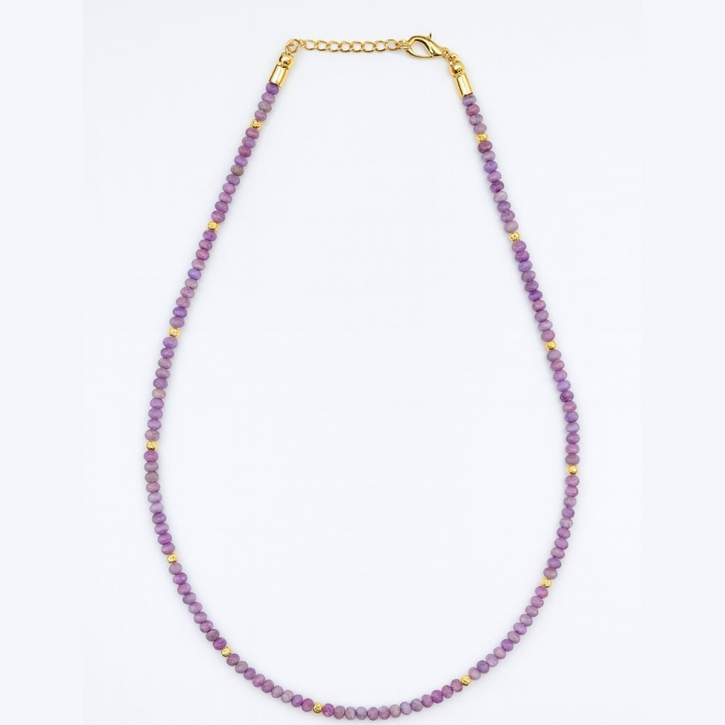 Lepidolite Necklace 4 mm | Aurora Calm Spiritual Necklace