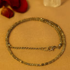 Labradorite Dainty Necklace 3mm Faceted Gemstone