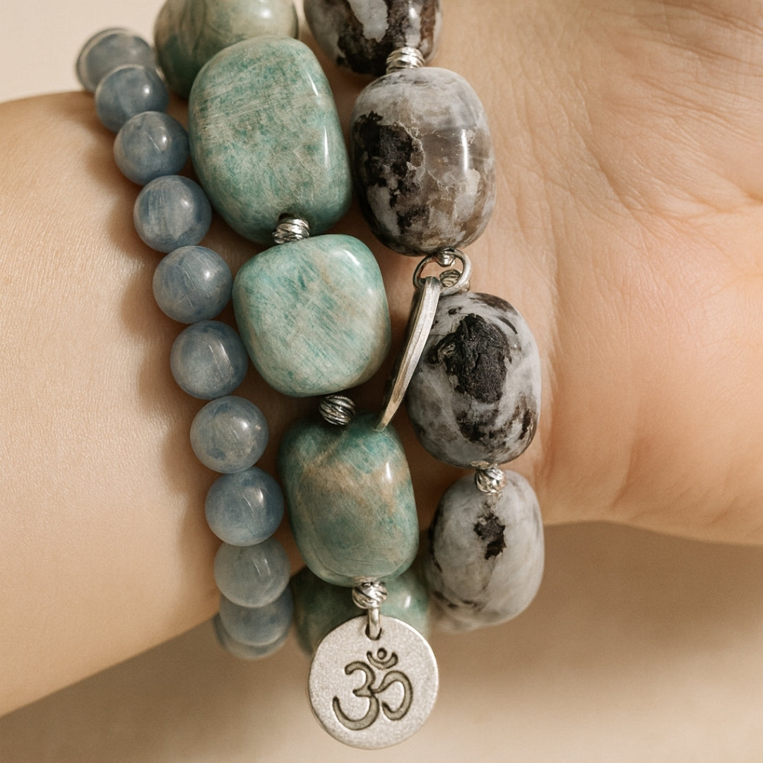 Black Tourmalinated Moonstone Bracelet