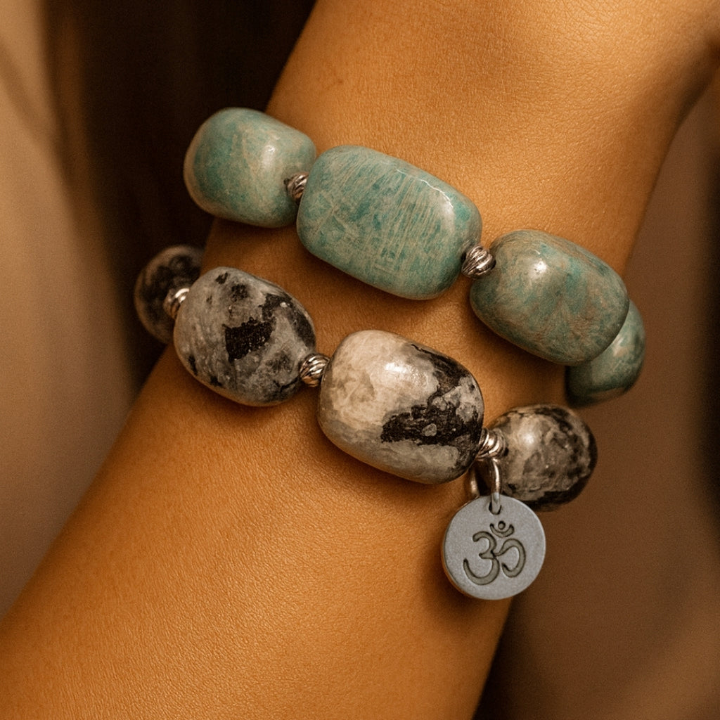 Black Tourmalinated Moonstone Bracelet