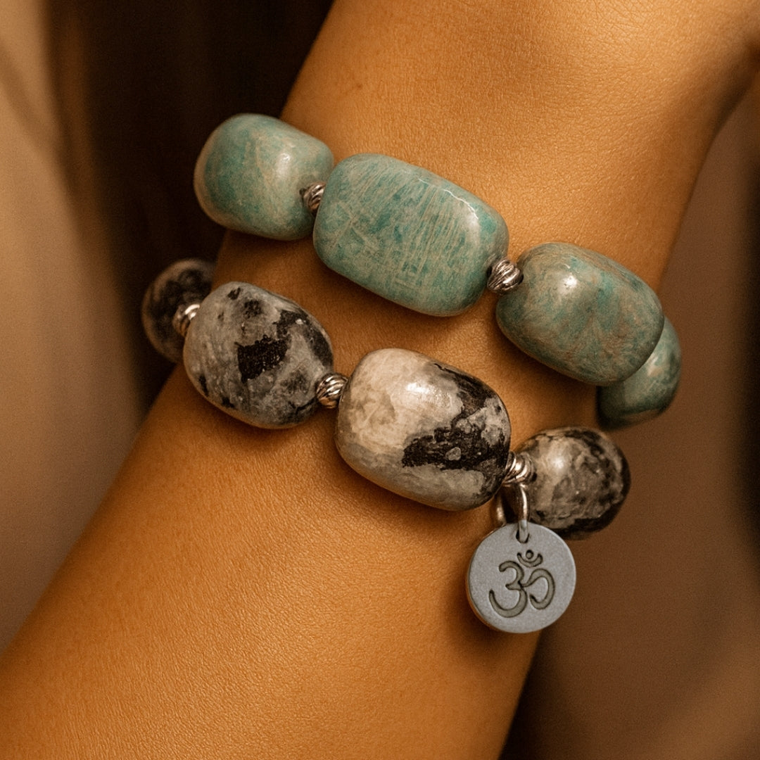 Black Tourmalinated Moonstone Bracelet