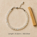 Moonstone Cube Bracelet Cube Cut 4–5 mm | 925 Silver |