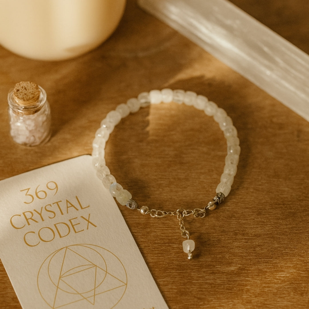 Moonstone Cube Bracelet Cube Cut 4–5 mm | 925 Silver |