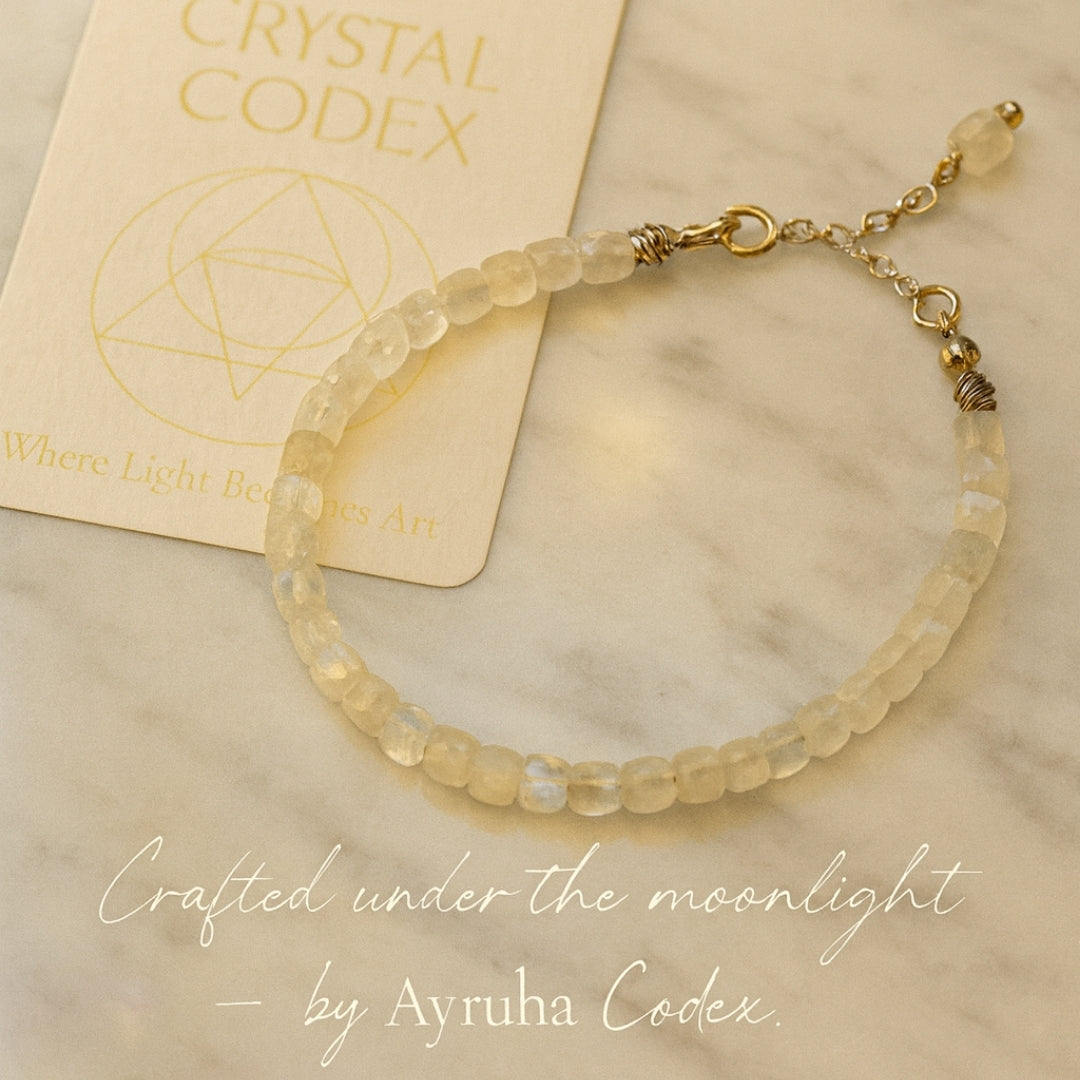 Moonstone Cube Bracelet Cube Cut 4–5 mm | 925 Silver |