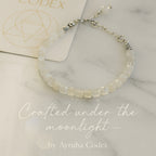 Moonstone Cube Bracelet Cube Cut 4–5 mm | 925 Silver |