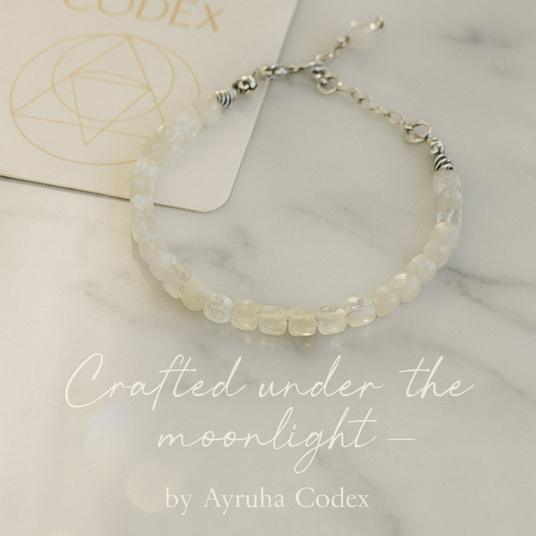 Moonstone Cube Bracelet Cube Cut 4–5 mm | 925 Silver |