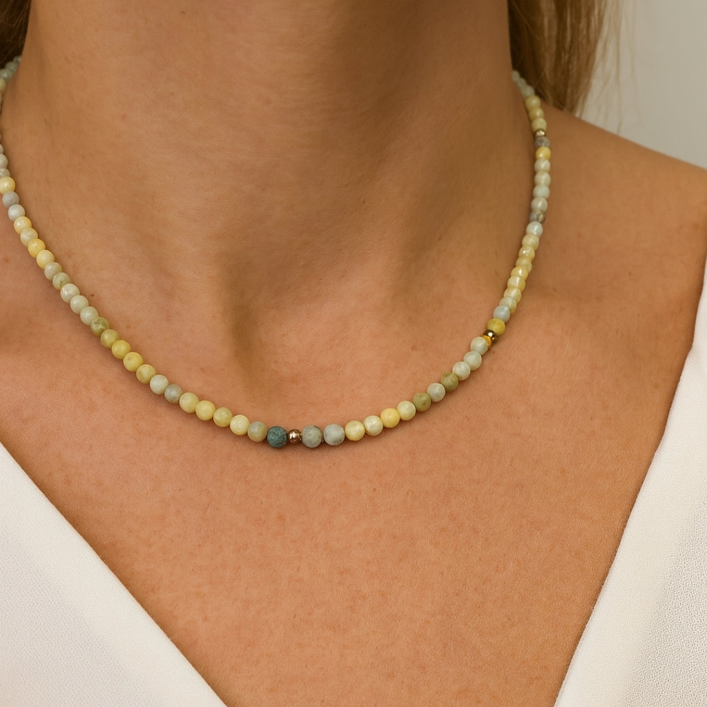 Aquamarine Heliodor Necklace 4 mm | Aurora Codex Collection | Solaris Mare