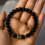 Onyx Hematite Bracelet 8 mm | Black Onyx • Gold Hematite • Protection • Strength • Grounding • Luxury Handmade Talisman