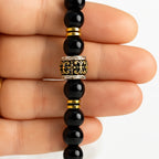 Onyx Hematite Bracelet 8 mm | Black Onyx • Gold Hematite • Protection • Strength • Grounding • Luxury Handmade Talisman