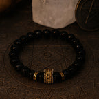 Onyx Hematite Bracelet 8 mm | Black Onyx • Gold Hematite • Protection • Strength • Grounding • Luxury Handmade Talisman