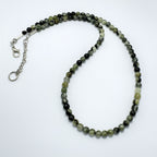 Prehnite Core Necklace – Natural Prehnite with Epidote Inclusions
